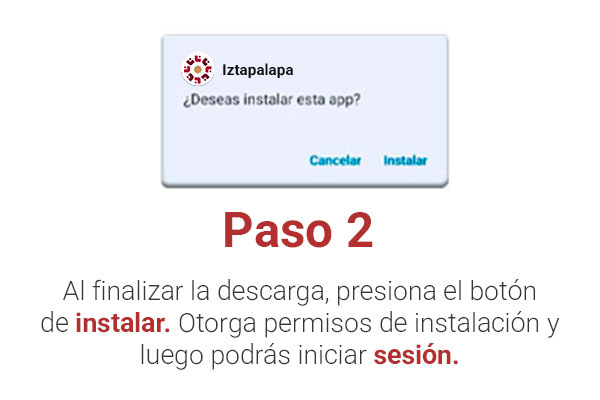 Pasos para instalar la app de Iztapalapa 2